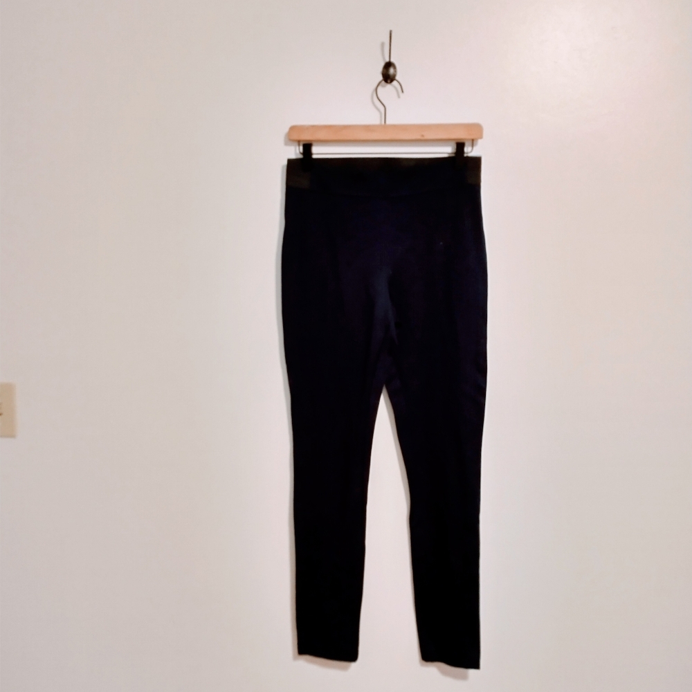 Talbot's Navy leggings dress pants with black elastic waistband size medium